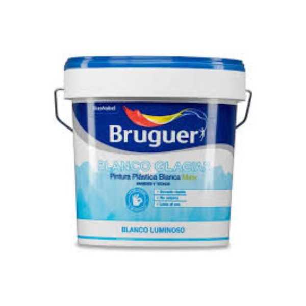 Pintura Plástica Blanco Glaciar Mate 4L 5208049 [LOTE DE 2 Unidades] BRUGUER