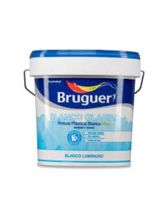 Pintura Plástica Blanco Glaciar Mate 4L 5208049 [LOTE DE 2 Unidades] BRUGUER