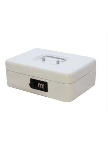 Caja Caudales Combinación Lock Blanca 25X18X9CM [LOTE DE 2 Unidades] BTV