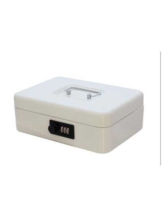 Caja Caudales Combinación Lock Blanca 25X18X9CM [LOTE DE 2 Unidades] BTV