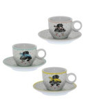 Set 6 Tazas Cafe con Plato Porcelana 09107 [LOTE DE 2 Unidades] CAMACHO