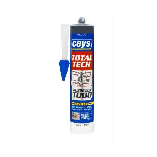Total Tech Negro Cartucho 290 ml 507221 [LOTE DE 4 Unidades] CEYS