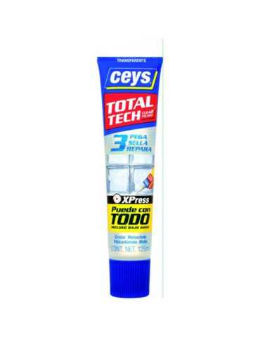 Total Tech Transparente Tubo 125 ml 507242 [LOTE DE 4 Unidades] CEYS