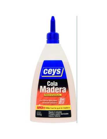 Cola Madera Profesional 500 gr D3 501619 [LOTE DE 4 Unidades] CEYS
