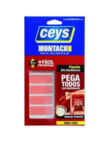 Cinta Adh. doble Cara Montack Xpress Precortada [LOTE DE 6 Unidades] CEYS
