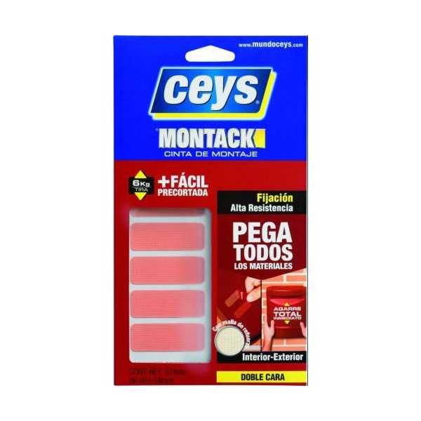 Cinta Adh. doble Cara Montack Xpress Precortada [LOTE DE 6 Unidades] CEYS
