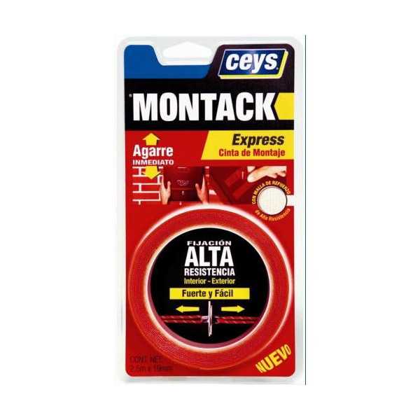 Montack Express Cinta 2,50 m X 19 mm 507240 [LOTE DE 4 Unidades] CEYS