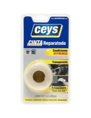 Cinta Reparatodo Transparente 3 m X 25 mm 507803 [LOTE DE 4 Unidades] CEYS