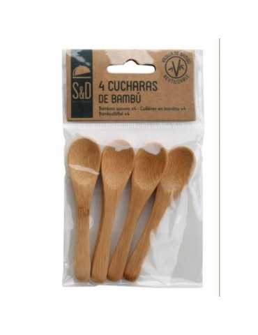 Set 4 Cucharas Pequeñas Bambú KA3902 [LOTE DE 18 Unidades] CMP PARIS