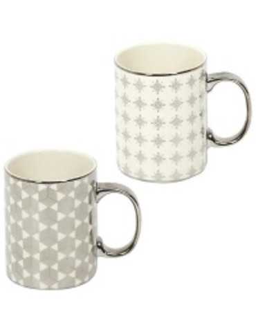 Mug 300 ml Silver Surtido KA5416 [LOTE DE 8 Unidades] CMP PARIS