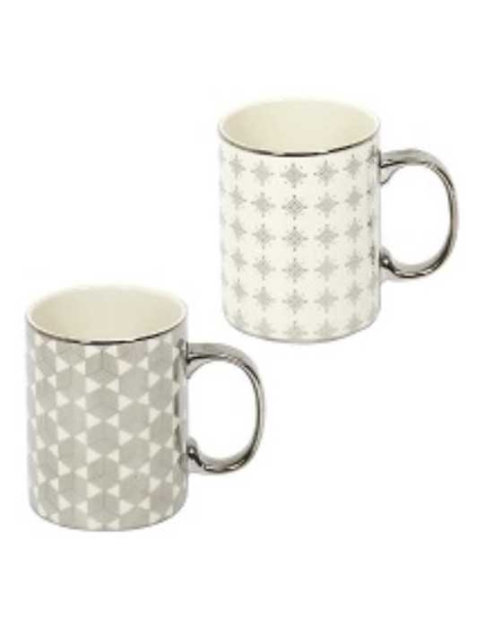 Mug 300 ml Silver Surtido KA5416 [LOTE DE 8 Unidades] CMP PARIS