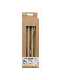 Set 4 Pajitas Reutilizables Bambú KV7271 [LOTE DE 12 Unidades] CMP PARIS