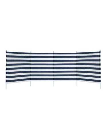 Paravientos Playa 3.2X1 m 4 Partes Rayas Azules [LOTE DE 2 Unidades] COLOR BABY