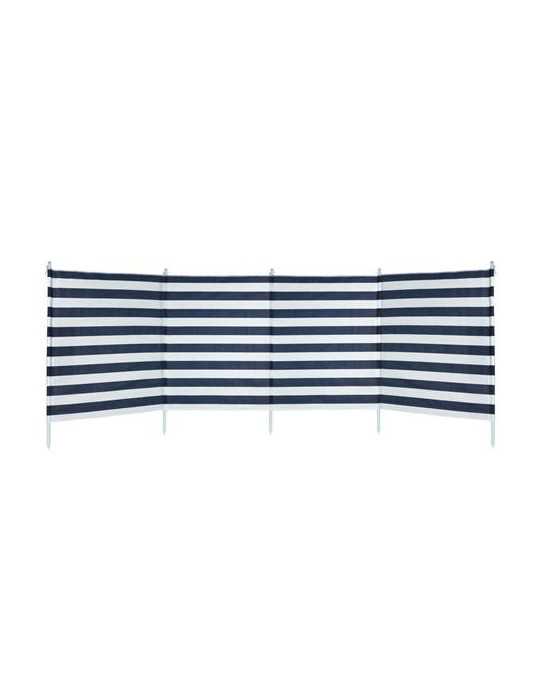 Paravientos Playa 3.2X1 m 4 Partes Rayas Azules [LOTE DE 2 Unidades] COLOR BABY