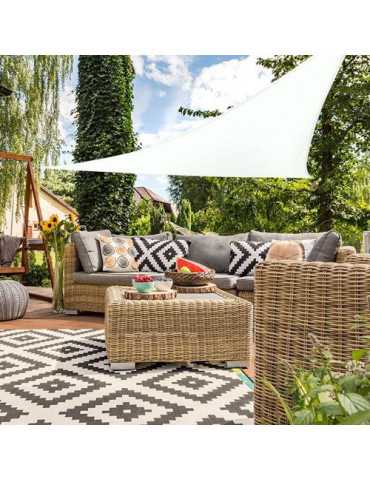 Toldo Sombreo Triangular Poliéster 360CM Blanco [LOTE DE 2 Unidades] COLOR BABY