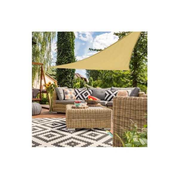 Toldo Sombreo Triangular Poliéster 360CM Crema [LOTE DE 2 Unidades] COLOR BABY