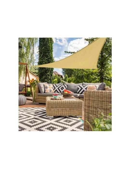 Toldo Sombreo Triangular Poliéster 360CM Crema [LOTE DE 2 Unidades] COLOR BABY