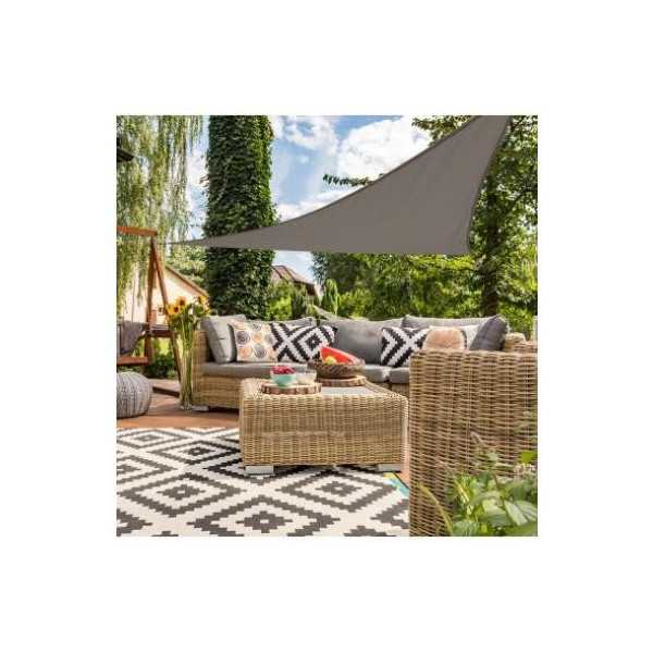 Toldo Sombreo Triangular Poliéster 360CM Antracita [LOTE DE 2 Unidades] COLOR BABY