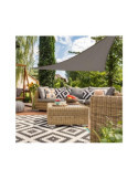 Toldo Sombreo Triangular Poliéster 360CM Antracita [LOTE DE 2 Unidades] COLOR BABY