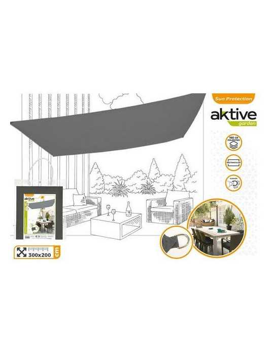 Toldo Sombreo Rectangular Poliéster 2X3M Antracit [LOTE DE 2 Unidades] COLOR BABY