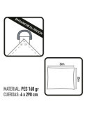 Toldo Sombreo Rectangular Poliéster 2X3M Blanco [LOTE DE 2 Unidades] COLOR BABY