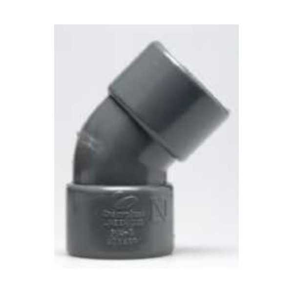 Enlace Codo 45 Hembra PVC Evacuación 40 mm [LOTE DE 46 Unidades] CREARPLAST