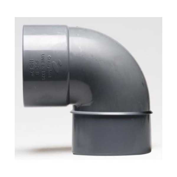 Enlace Codo 90 Macho Hembra PVC Evacuación 40 mm [LOTE DE 48 Unidades] CREARPLAST