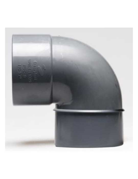 Enlace Codo 90 Macho Hembra PVC Evacuación 40 mm [LOTE DE 48 Unidades] CREARPLAST