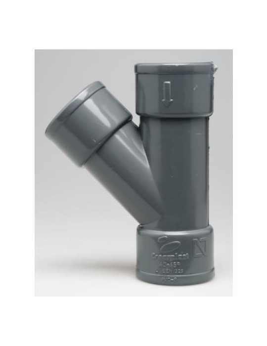 Enlace Derivacion 45 Hembra PVC Evacuación 40MM [LOTE DE 28 Unidades] CREARPLAST