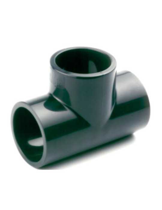 Enlace T Igual Hembra PVC Presión 32 mm [LOTE DE 28 Unidades] CREARPLAST