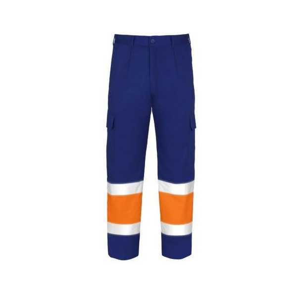 Pantalón Alta Visibilidad Tergal Naranja/Azul Talla 54 [LOTE DE 2 Unidades] VESIN
