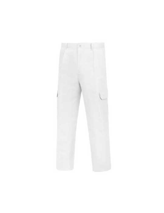 Pantalón con Goma Multibolsillos Tergal Blanco 54 [LOTE DE 4 Unidades] VESIN