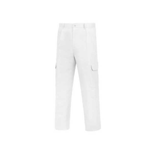 Pantalón con Goma Multibolsillos Tergal Blanco 58 [LOTE DE 4 Unidades] VESIN