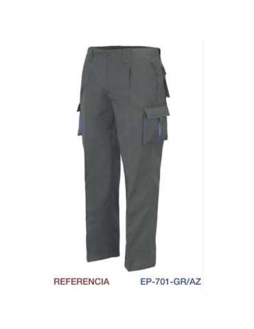 Pantalón Multibolsillos con Refuerzo Gris L9000 Talla 40 [LOTE DE 2 Unidades] VESIN