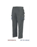 Pantalón Multibolsillos con Refuerzo Gris L9000 Talla 50 [LOTE DE 2 Unidades] VESIN