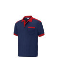 Polo Cargo con Bolsillo Manga Corta Azul/Rojo L [LOTE DE 4 Unidades] VESIN