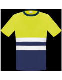 Camiseta Alta Visibilidad Bicolor Amarillo Manga Corta L3000 L [LOTE DE 4 Unidades] VESIN