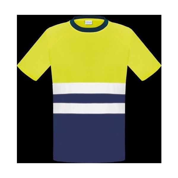 Camiseta Alta Visibilidad Bicolor Amarillo Manga Corta L3000 XL [LOTE DE 4 Unidades] VESIN
