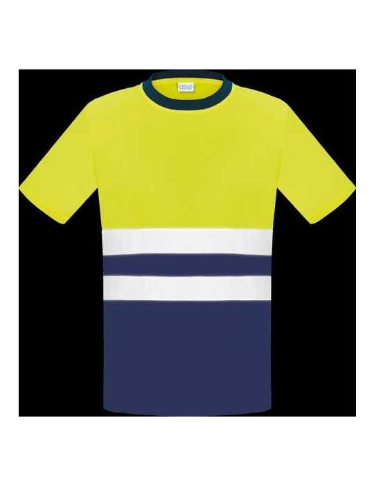 Camiseta Alta Visibilidad Bicolor Amarillo Manga Corta L3000 XL [LOTE DE 4 Unidades] VESIN