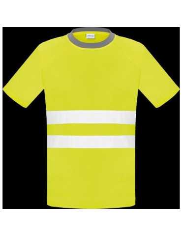 Camiseta Alta Visibilidad Amarillo Manga Corta L3000 L [LOTE DE 4 Unidades] VESIN