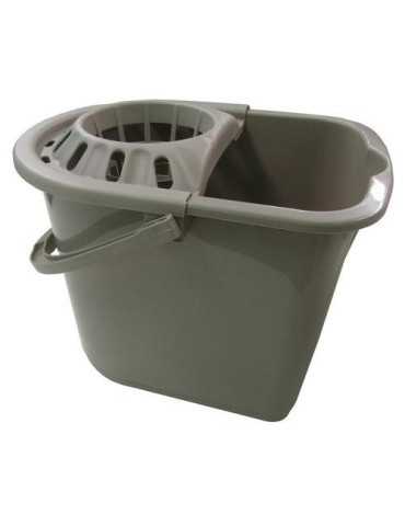 Cubo Rectangular con Escurridor 14L Gris 13250 [LOTE DE 6 Unidades] VIGAR