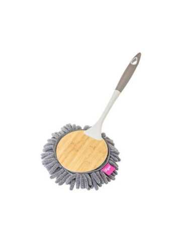 Plumero Microfibra Bamboo Print Grey Rdo. 9393 [LOTE DE 6 Unidades] VIGAR
