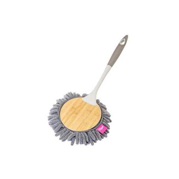 Plumero Microfibra Bamboo Print Grey Rdo. 9393 [LOTE DE 6 Unidades] VIGAR