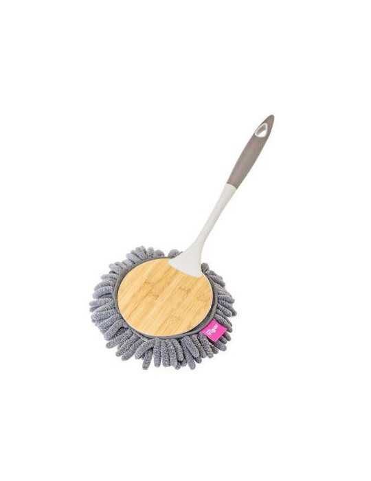 Plumero Microfibra Bamboo Print Grey Rdo. 9393 [LOTE DE 6 Unidades] VIGAR
