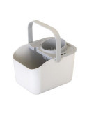 Cubo Zeroline con Escurridor 8L Gris 12337 [LOTE DE 4 Unidades] VIGAR