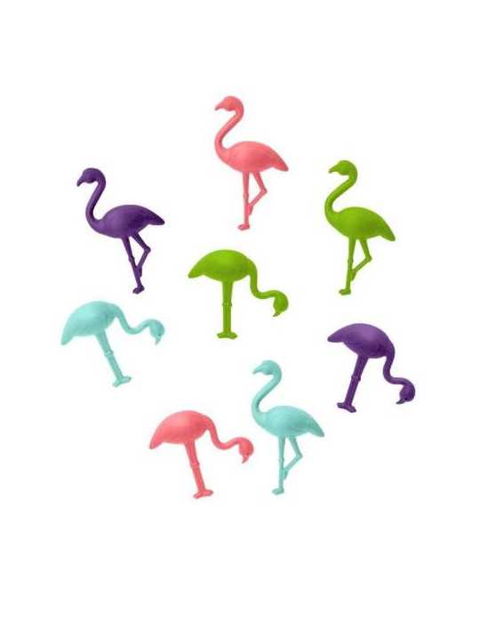 Marcador de Copas Flamencos Silicona (8 Piezas) [LOTE DE 6 Unidades] VIN BOUQUET