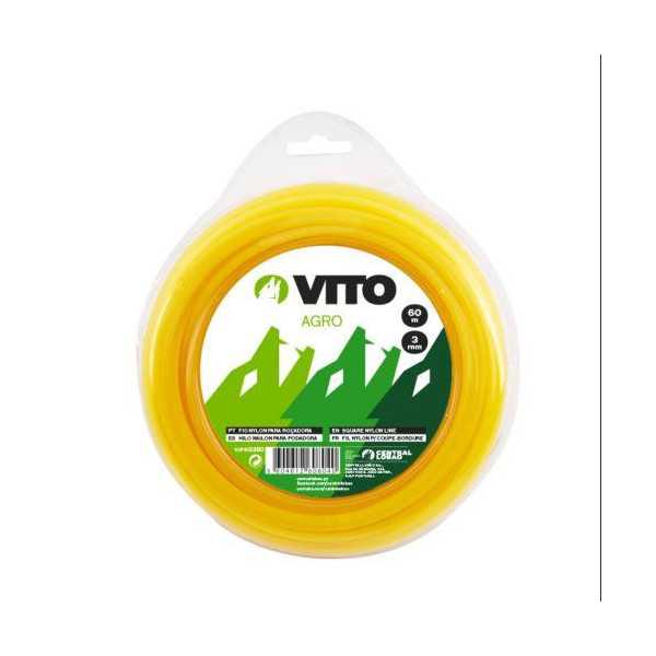 Hilo Nylon Desbrozadoras Cuadrado VIFRQ360 [LOTE DE 4 Unidades] VITO