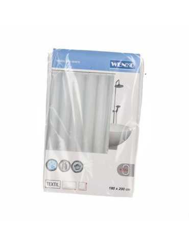 Cortina Baño Blanco Poliéster 180X200 19146 [LOTE DE 2 Unidades] WENKO