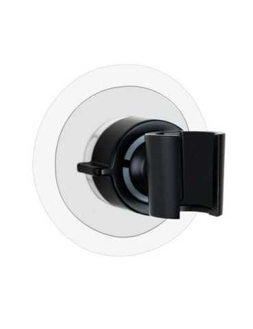 Soporte Cabezal Ducha 360 8X7.5X8CM Negro [LOTE DE 2 Unidades] WENKO