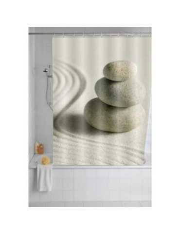 Cortina Baño Piedras/Arena 180X200 [LOTE DE 2 Unidades] WENKO
